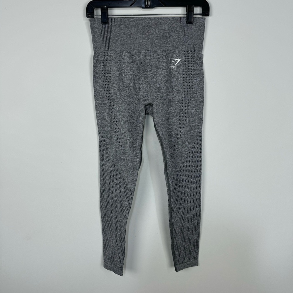 Gymshark Gray Grey Seamless High Rise Full Length Leggings Workout Gym